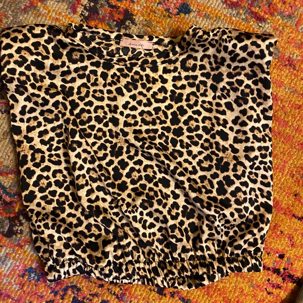 Chop top cheetah shirt